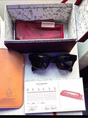 Jacques Marie Mage Men’s Black Square Sunglasses [Dealan]